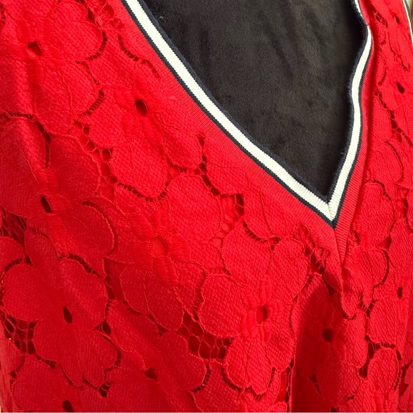 TOMMY HILFIGER Red Sleeveless Floral Dress (A9) - Picture 3 of 6